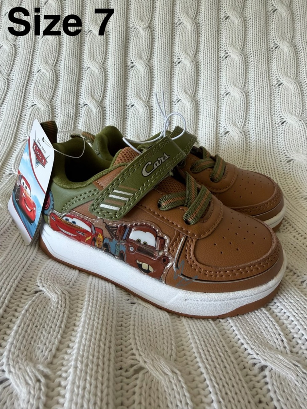 Disney Cars Lightning McQueen Mater Sneakers 7 Boys Toddler Shoes NEW Sneaker